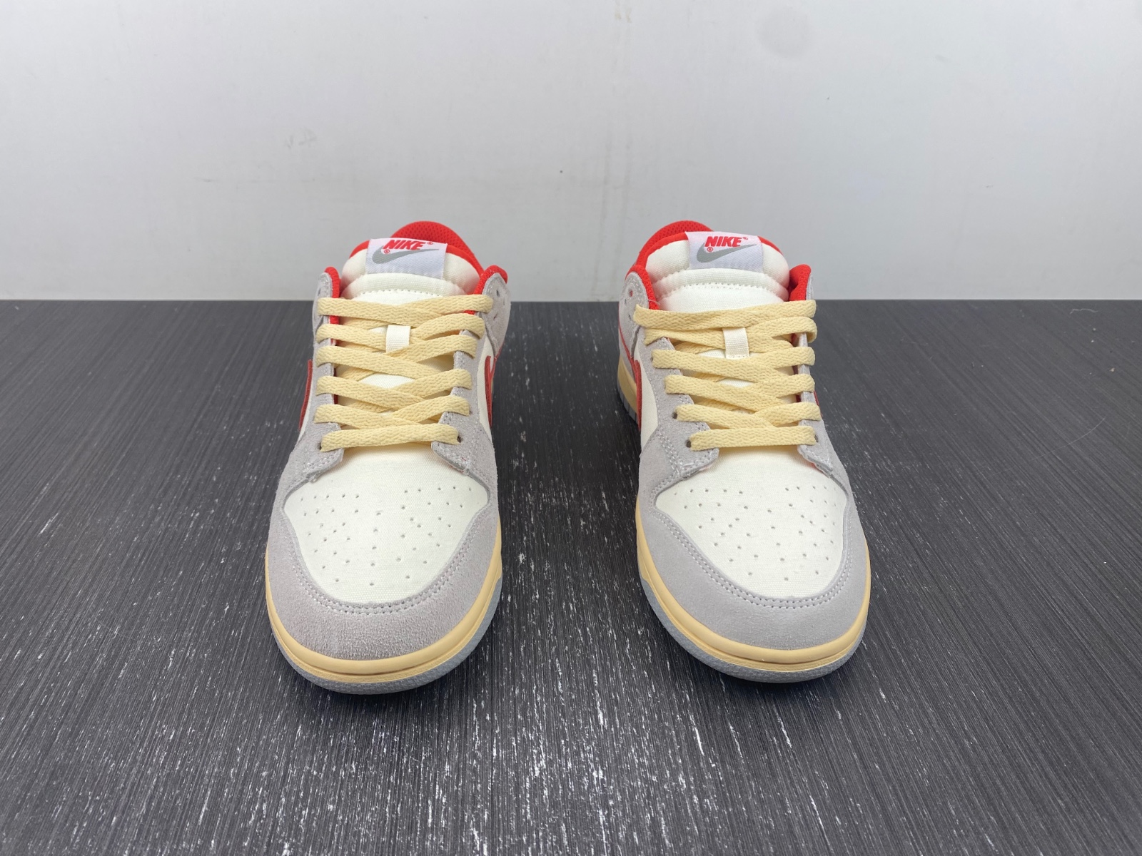 Nike Dunk Low "Grey/Red" Athletic Department FJ5429-133