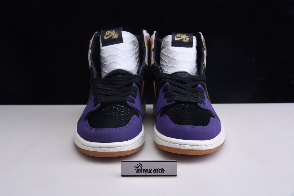 Air Jordan 1 High OG Black Purple Gold 555088-171