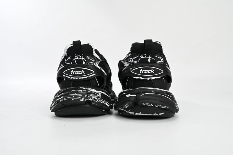 Balenciaga Tess S.Black Black-And-White Painting 542023 W3SR2 2315