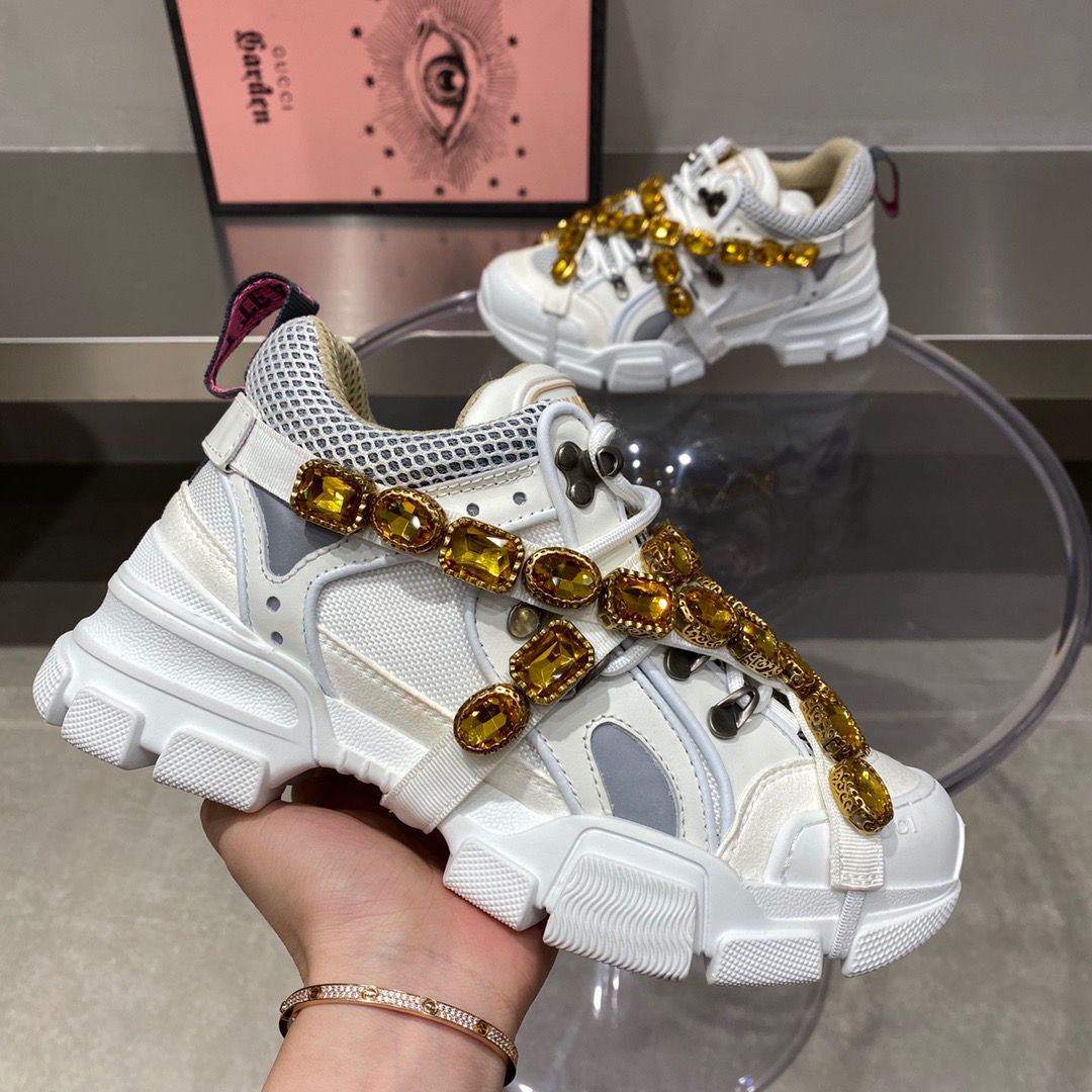 Gucc1 Journey Flashtrek Jewel Crystal Low Boot