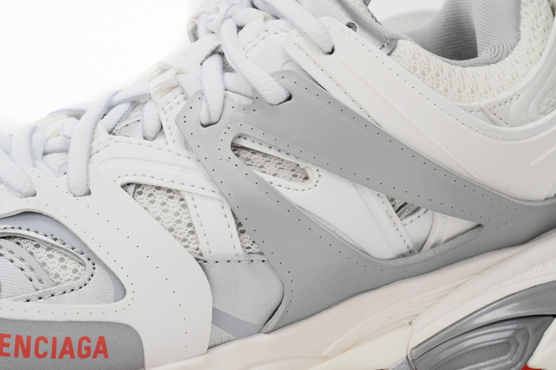 Balenciaga Tess S.White Grey Red 542436 W3DB2 7663