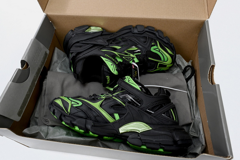Balenciaga Track 2 Sneaker Black Green 568614 W2GN3 1086